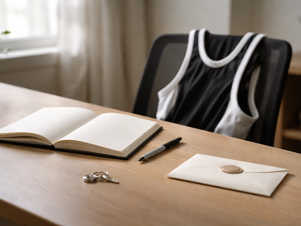 Minimal desk scene with a wrestling-themed item and an inheritance-related envelope, symbolizing wealth drivers
