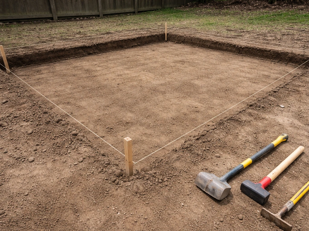 how to excavate for patio