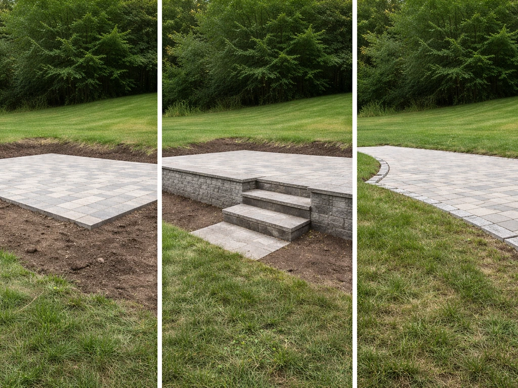 how to build patio on a slope