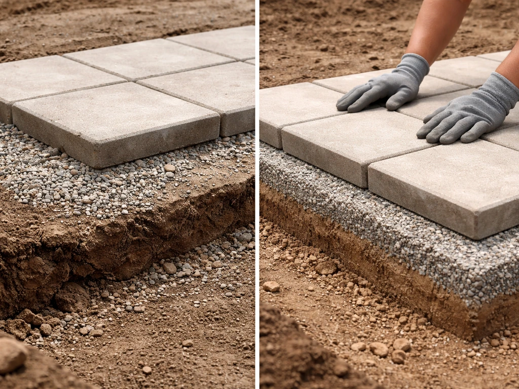 how deep to dig for patio