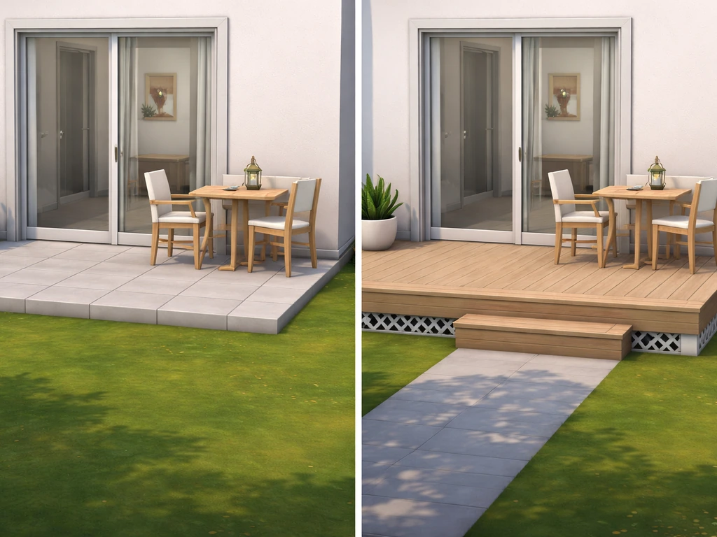 how to make a patio on sims 4