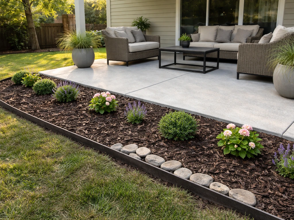 how to landscape around a patio