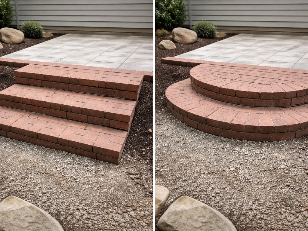patio brick steps