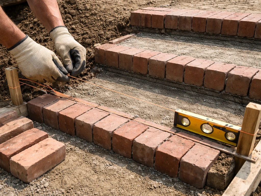 brick steps to patio