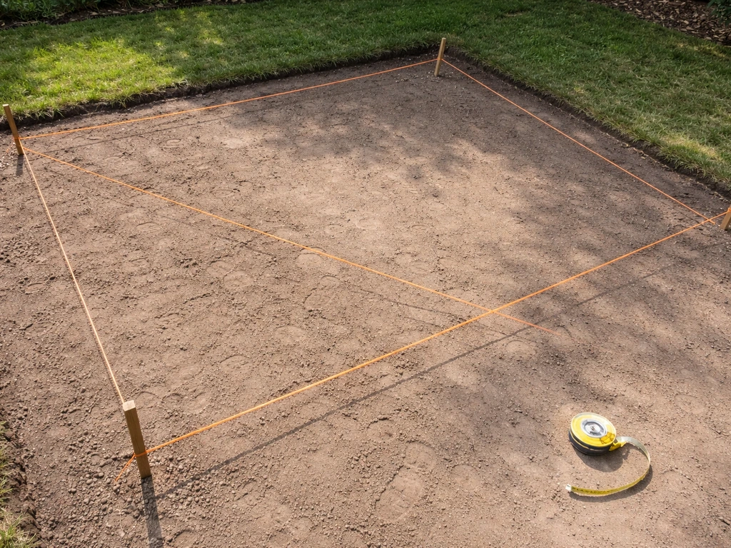 how to make a patio over grass
