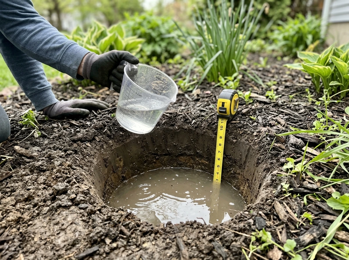 Percolation drainage test in a 12-inch hole