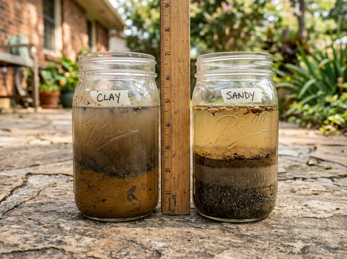 Soil assessment of different yard soils with a simple jar texture test