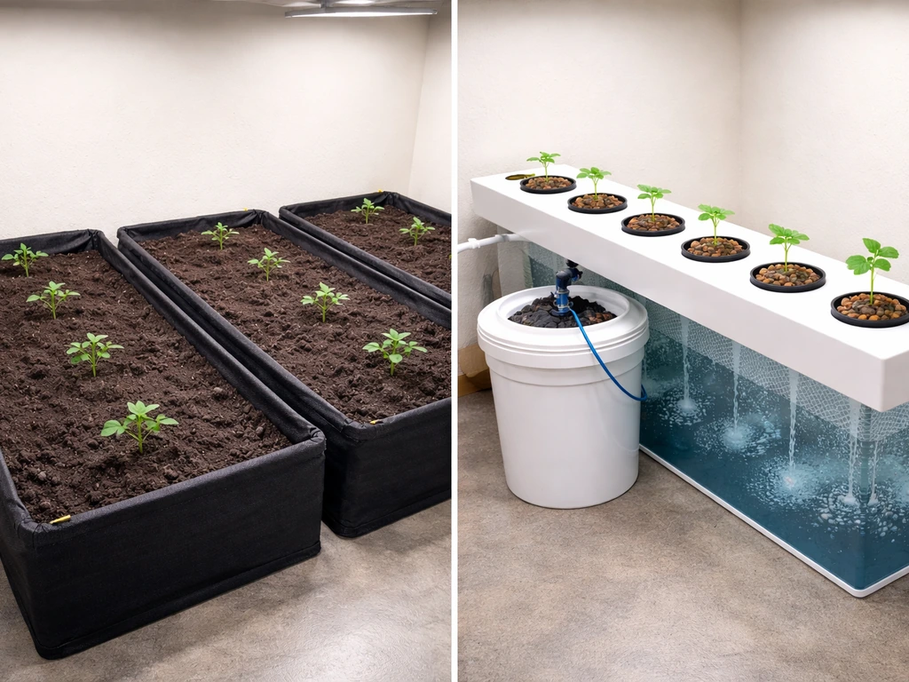 hydroponic grow vs soil