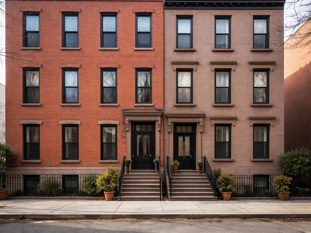 Exterior facade of a two-building multifamily rental property in Brooklyn’s Prospect Lefferts Gardens