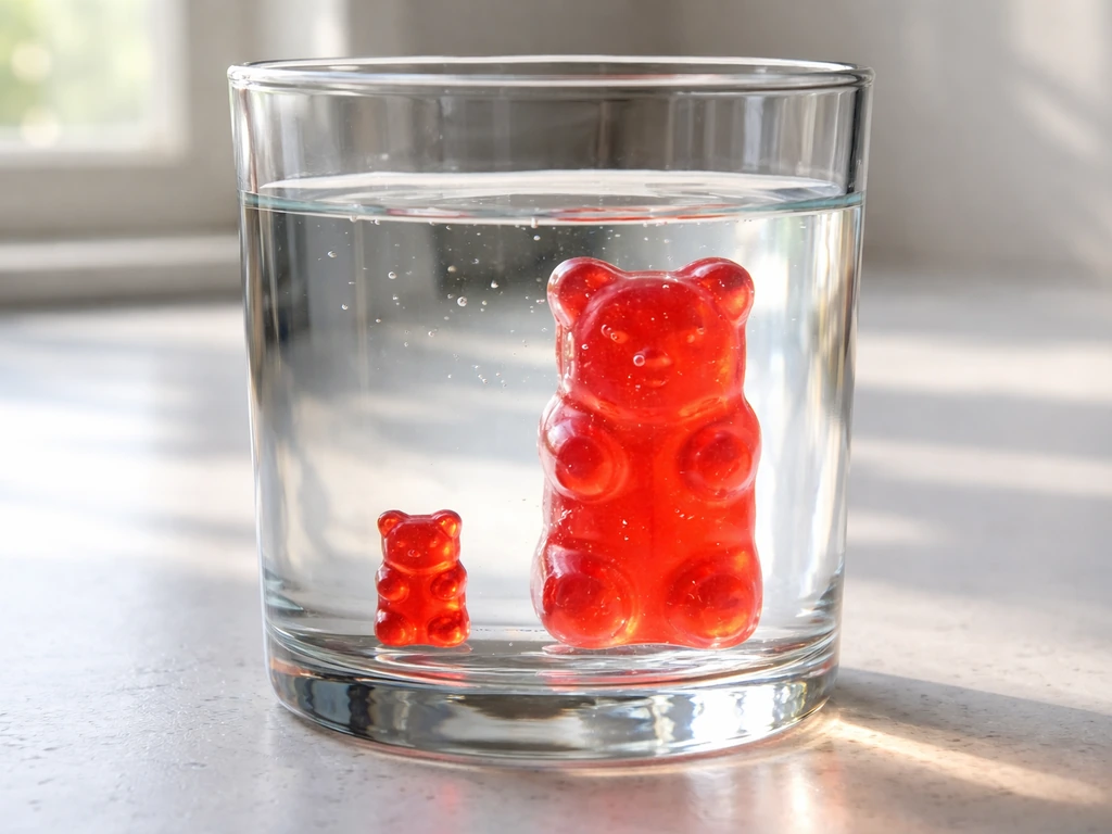 how to grow a gummy bear in water