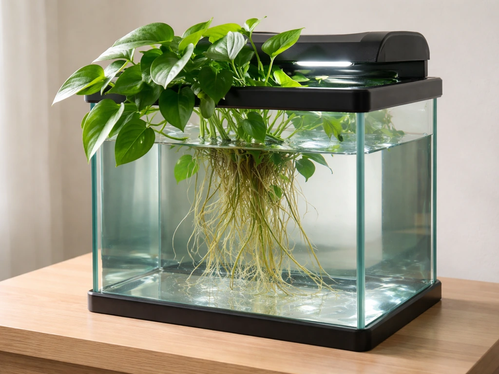 how to grow houseplants in a fish tank