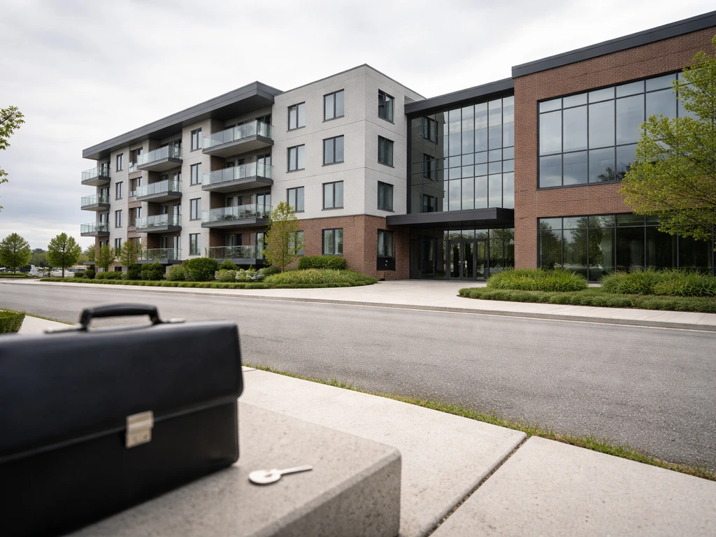 Modern Canadian industrial real estate exterior suggesting Boardwalk REIT, with a businesslike, investor feel.