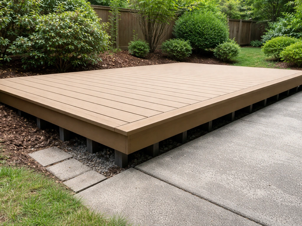 how to make a patio under a deck