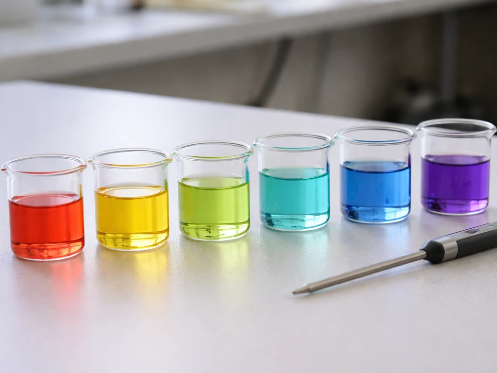 pH indicator color gradient showing a middle pH growth-friendly window versus extremes.