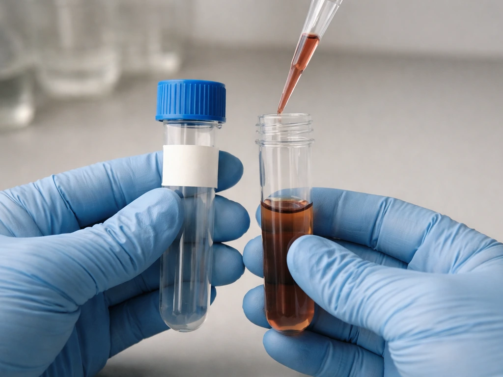 Gloved hands transferring liquid between culture tubes in a lab, suggesting electron transfer to an acceptor.