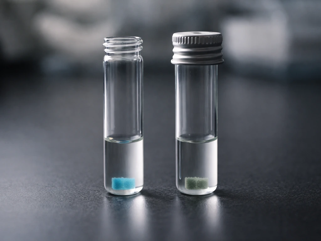 Two lab culture tubes side by side, showing oxygen present vs low/no oxygen conditions via color change.