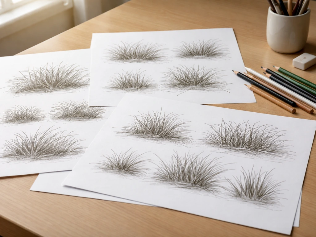 Dessin d’herbe à imprimer : modèles et méthode pas à pas