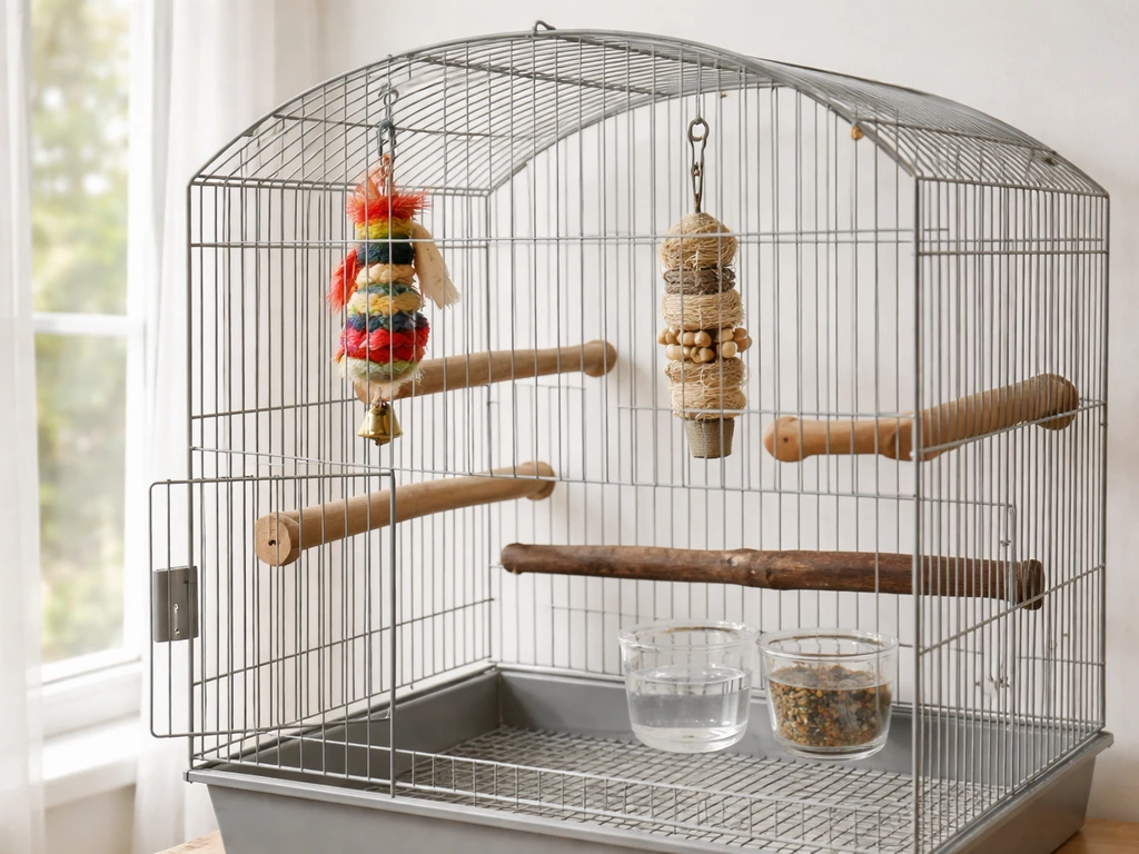 how to decorate a bird cage