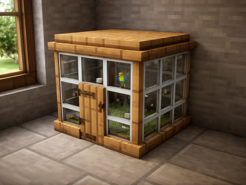 how to make bird cage in minecraft