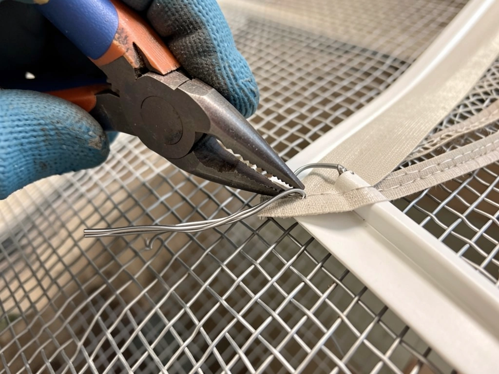 Bending and trimming cut wire edges to eliminate snag points