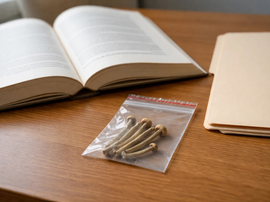 Close-up of an open legal paperback and a plain folder on a desk under soft daylight