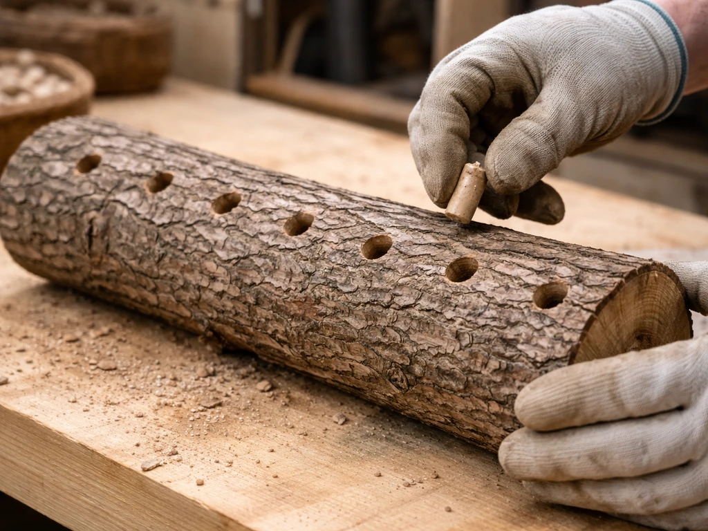 how to grow mushrooms on a log