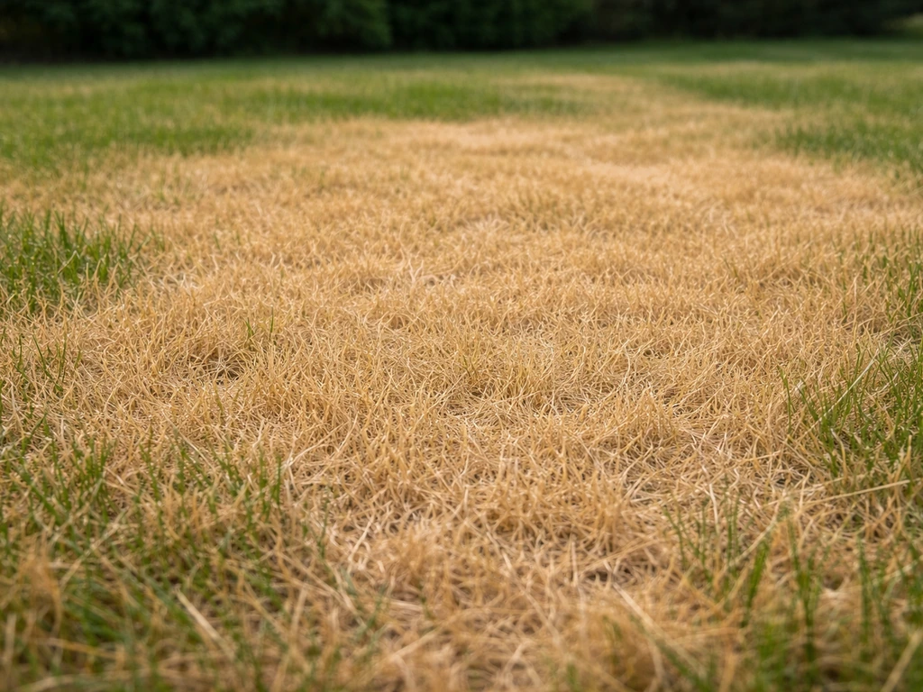 Egaal geel verkleurde grasmat als duidelijke indicatie dat je gazon te maken heeft met bodemstress of nutriëntentekort