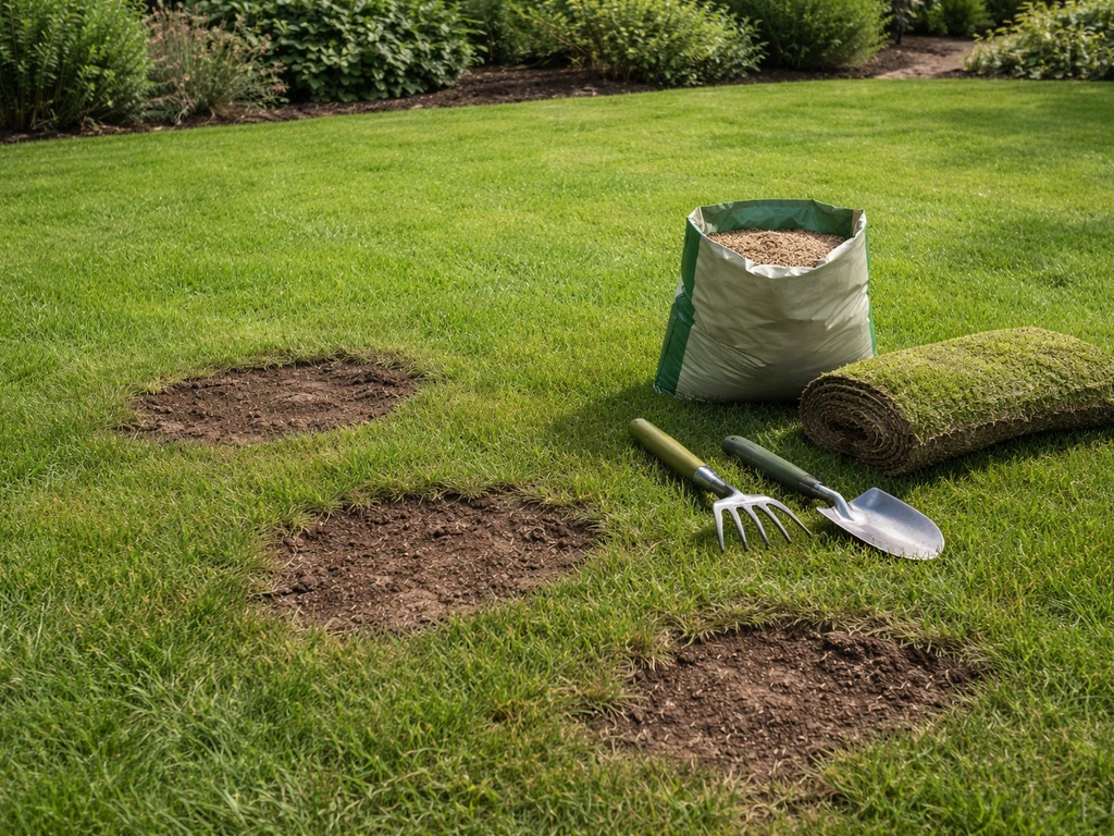 kale plekken in gras herstellen