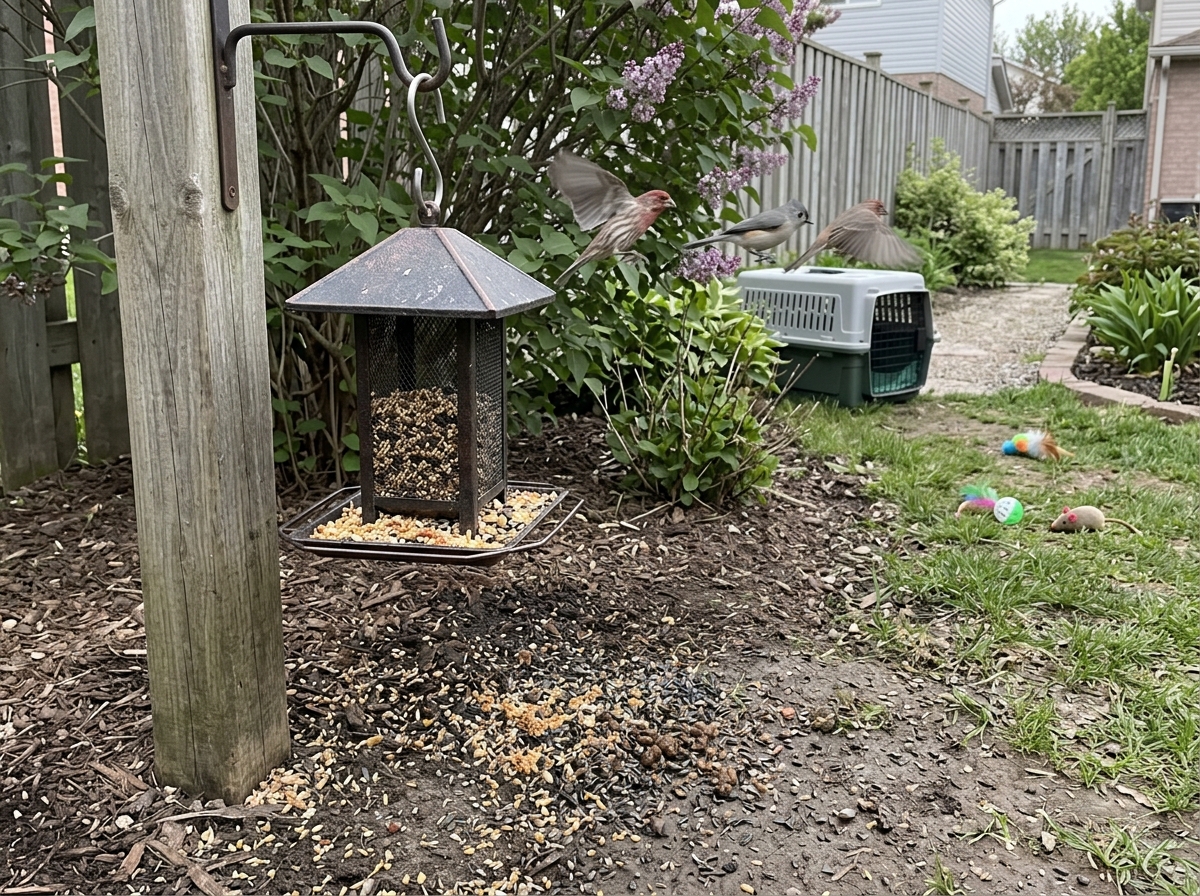 Birds stop visiting after food or yard conditions change