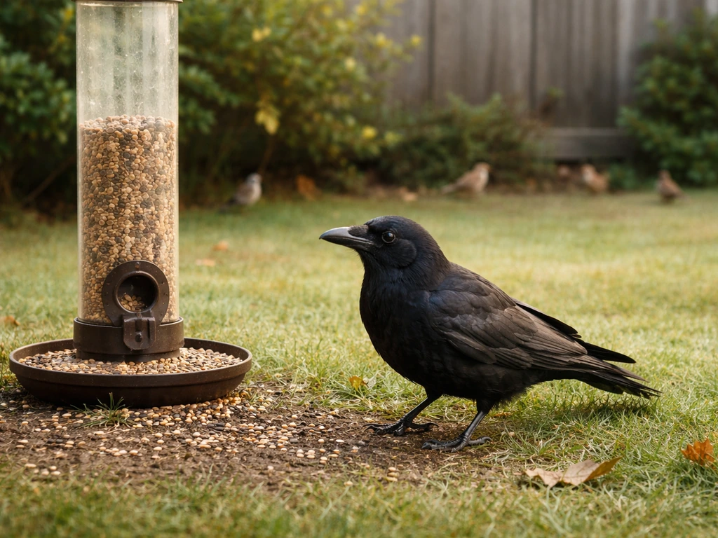 do crows eat at bird feeders