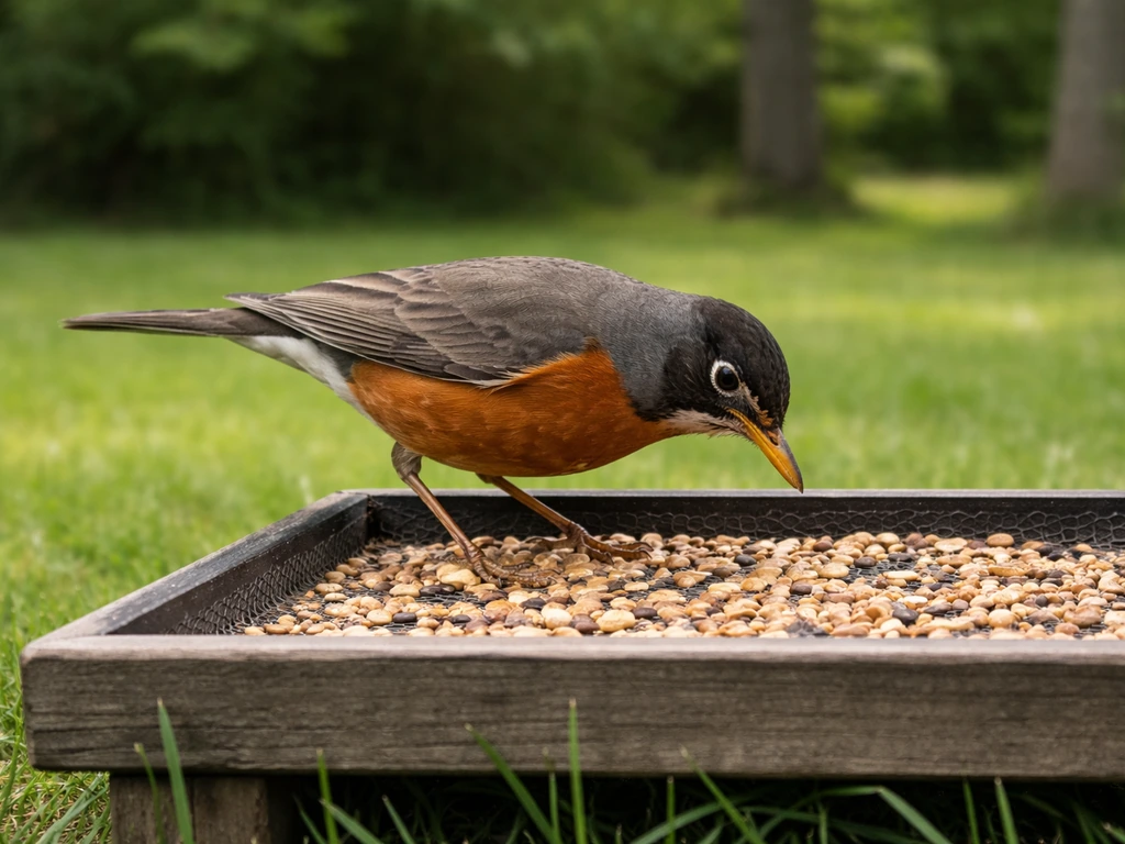 do robins eat from bird feeders