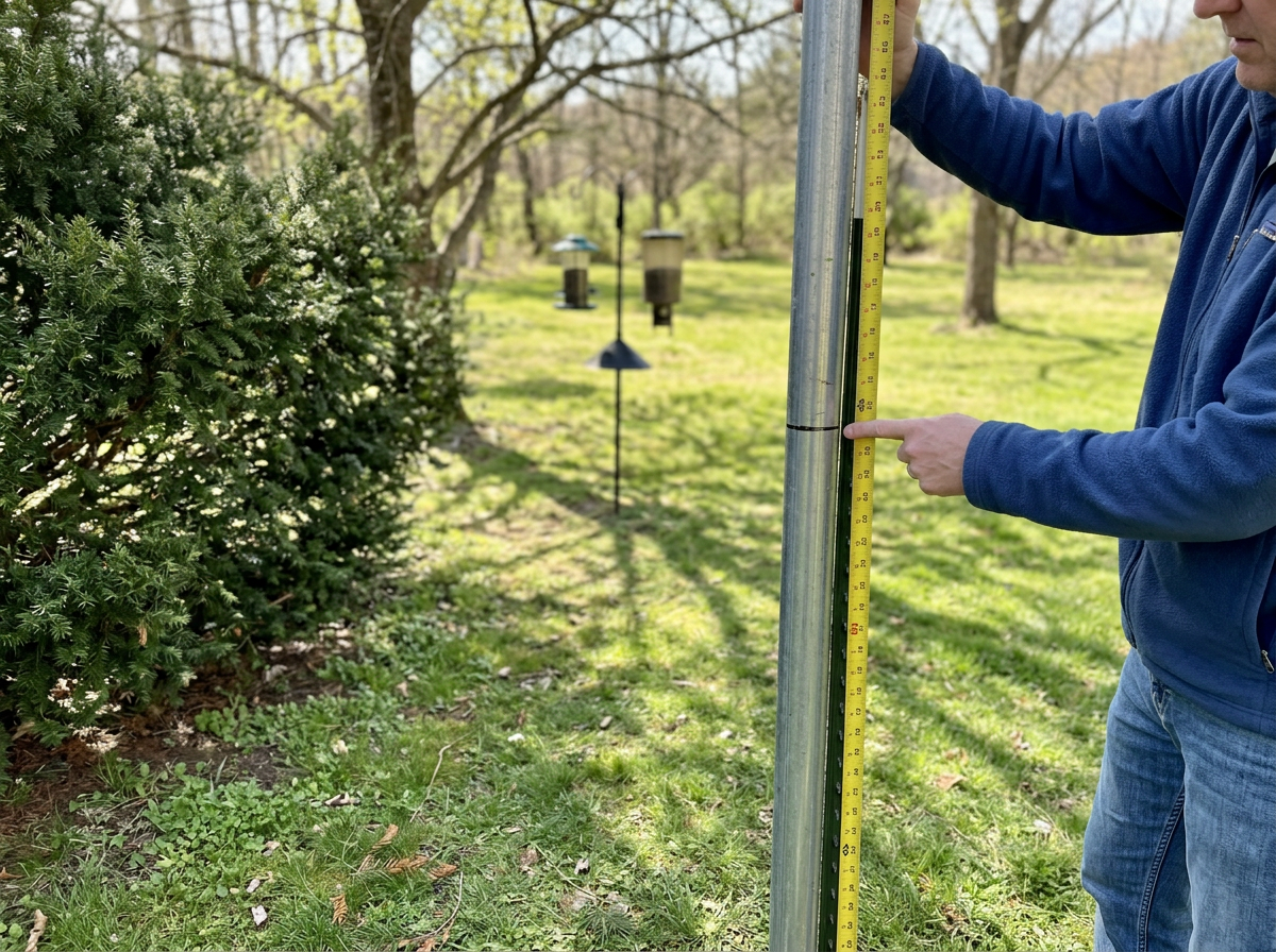 Measuring feeder height and distance from cover