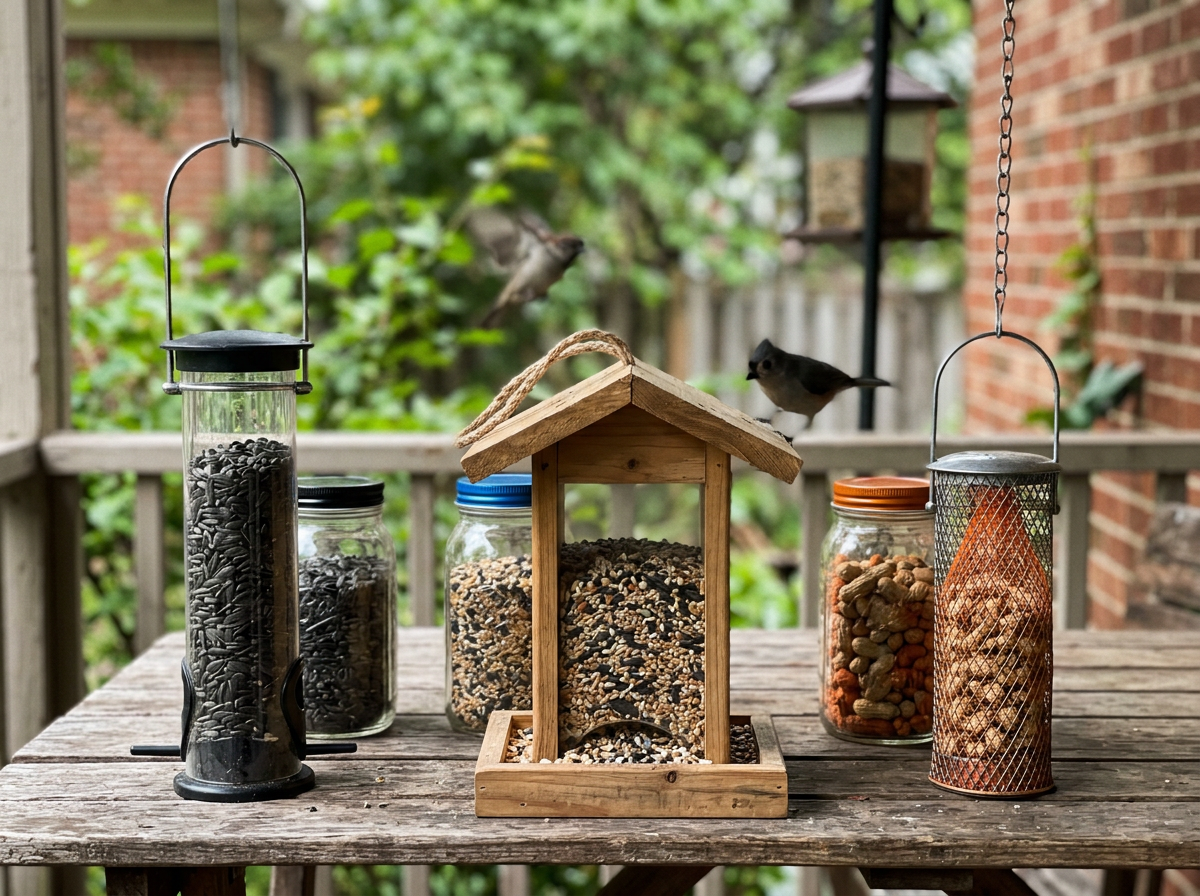 Choosing feeder type and matching seed for birds