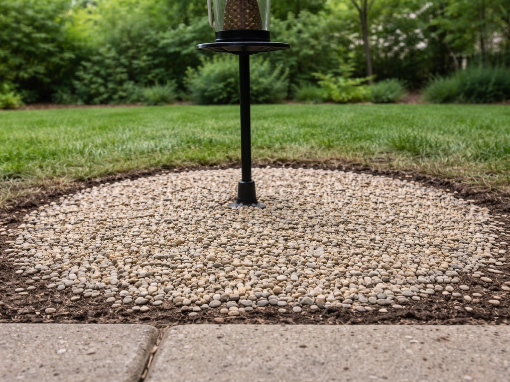what to put on the ground under a bird feeder