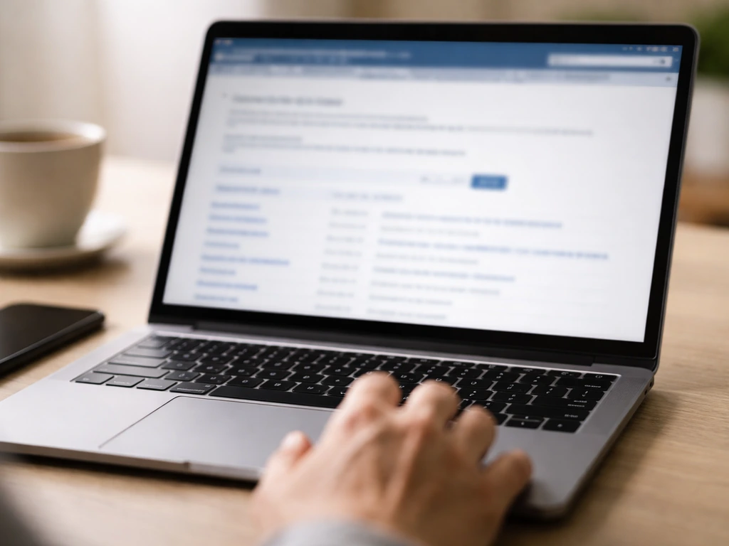 Close-up of a laptop on a desk with the SEC EDGAR page blurred, suggesting access to Form 4 filings.