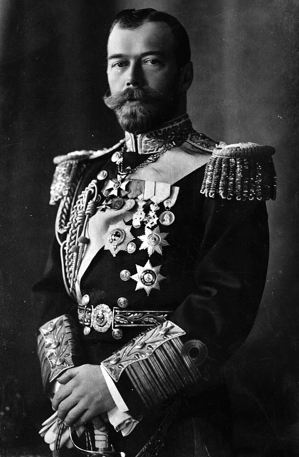 Photograph of Tsar Nicholas II in formal military uniform