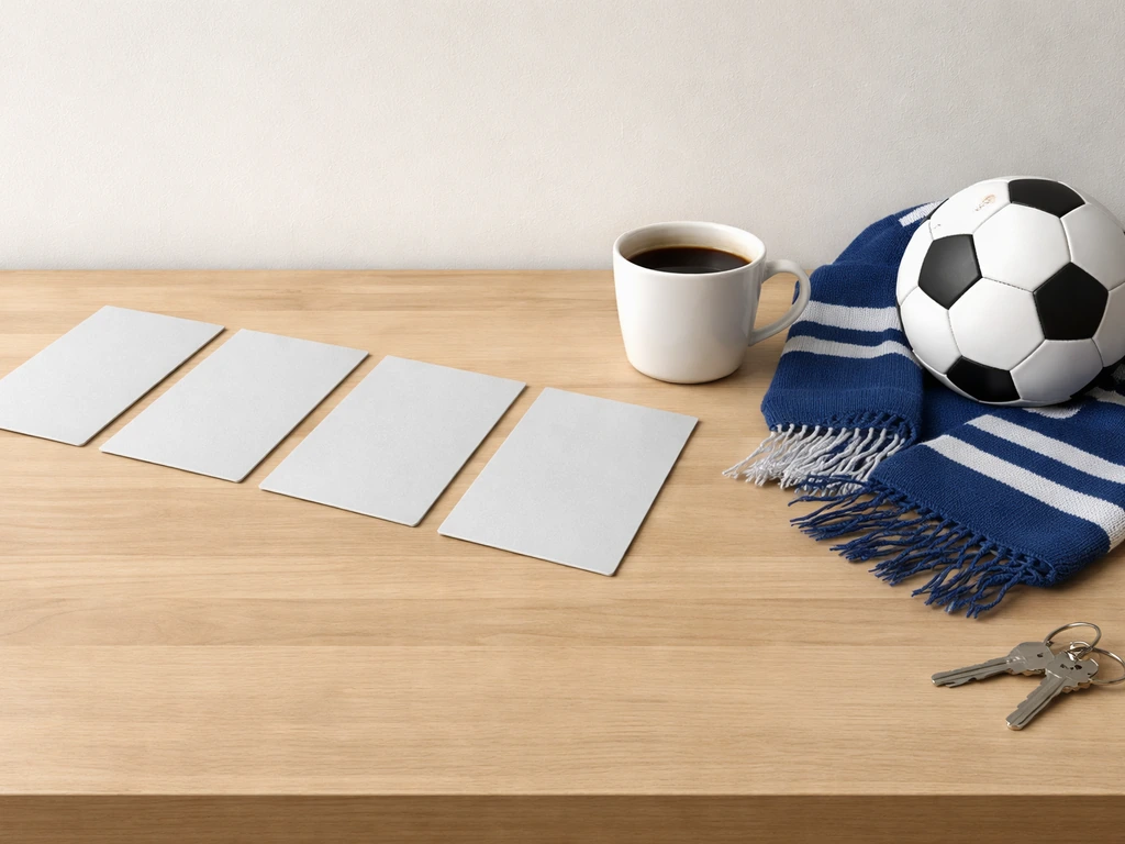 Minimal sponsor-cue collage with empty placeholder tiles beside subtle local brand symbols