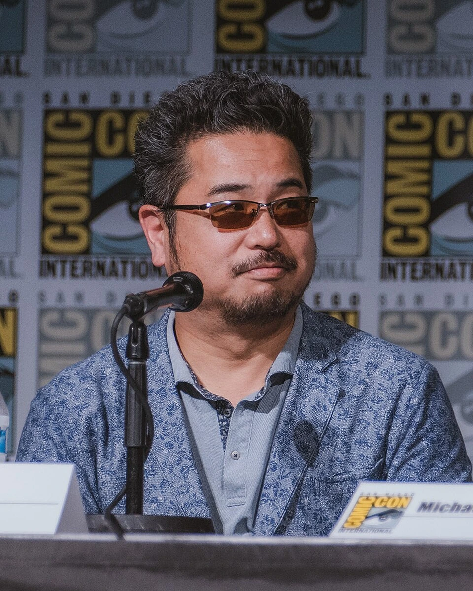 Katsuhiro Harada speaking at San Diego Comic-Con 2023