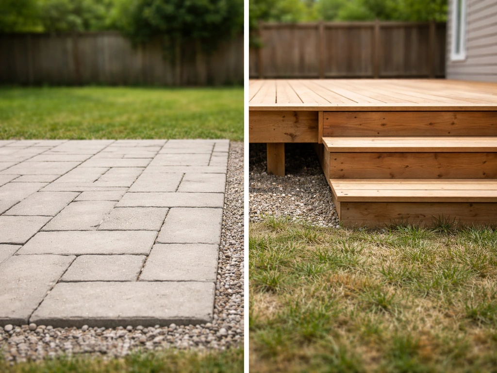 difference between a deck and a patio