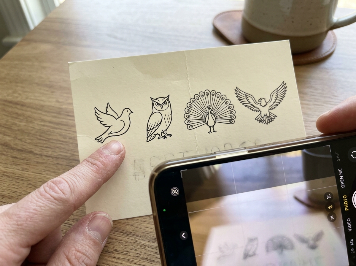 Close-up of dove, owl, peacock, and eagle icons showing what DOPE stands for.