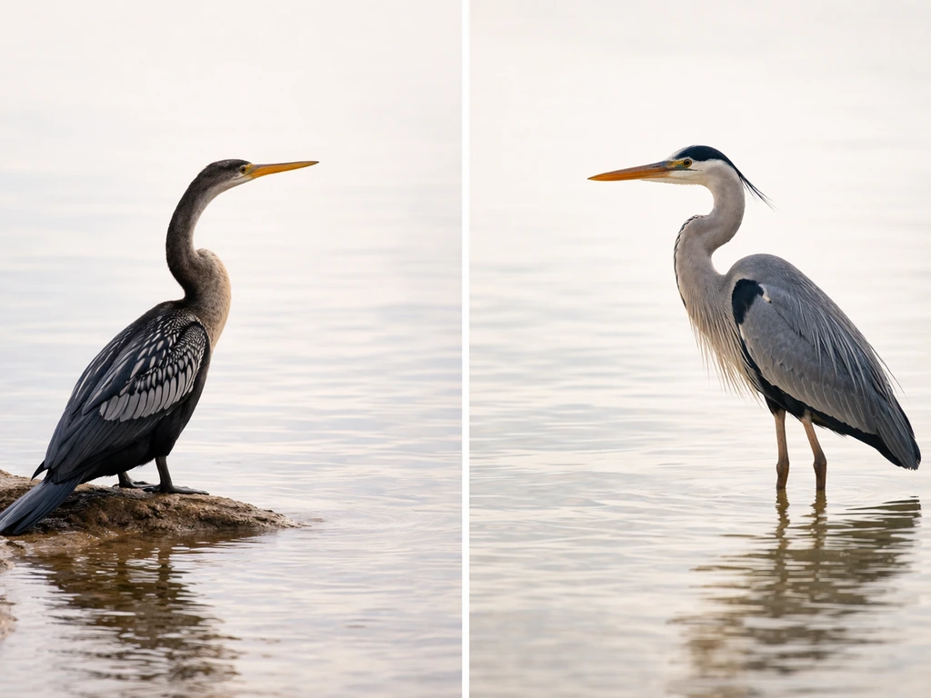 Minimal row of two anonymous bird figures on a neutral background, suggesting a peyote bird comparison.