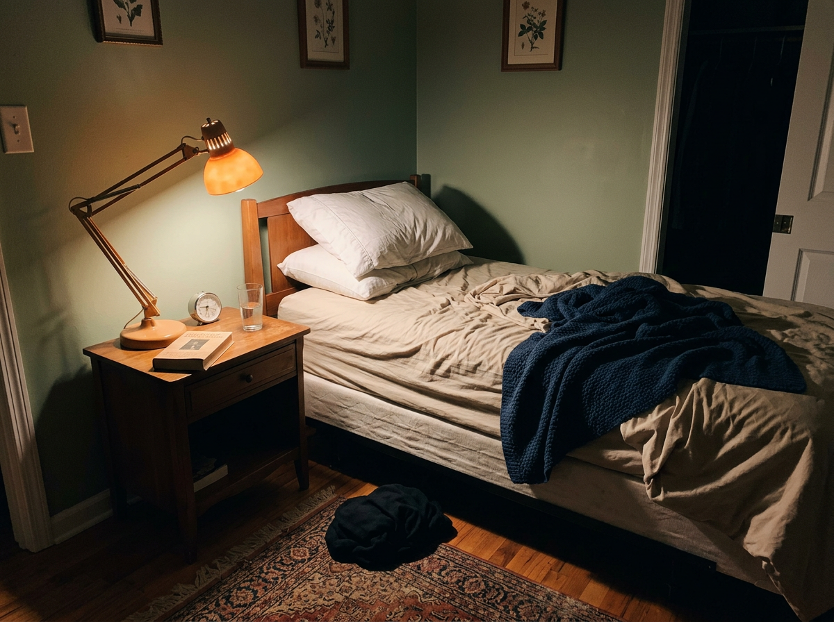 Bedroom interior showing a private-space ending theme