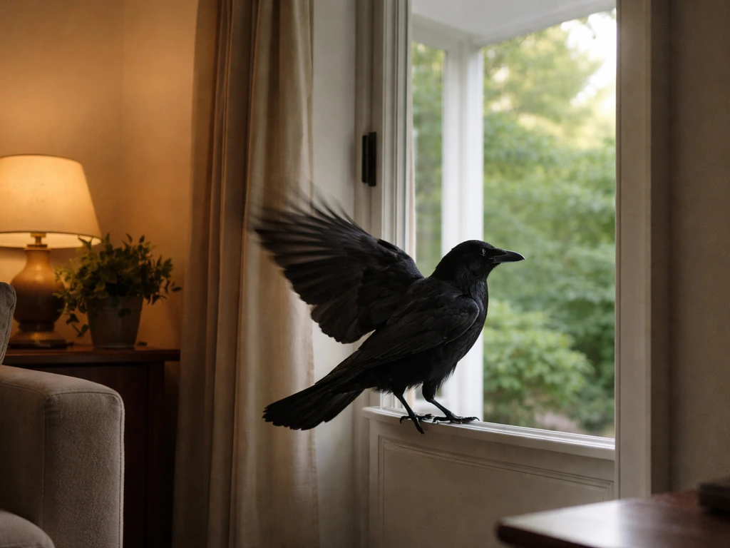 Meaning of a Black Bird Flying Into Your House: What to Do