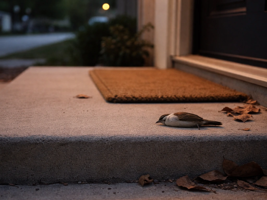 meaning of dead bird on doorstep