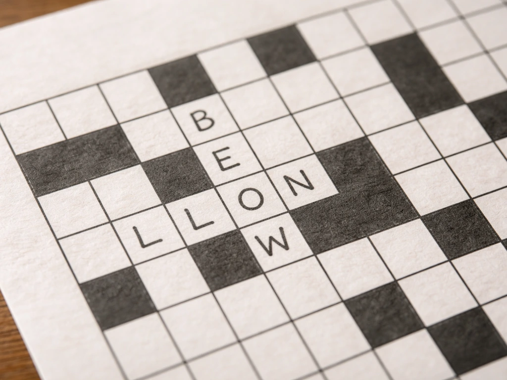 Close-up of a crossword grid with several crossing letters filled, focusing on intersections and word length.