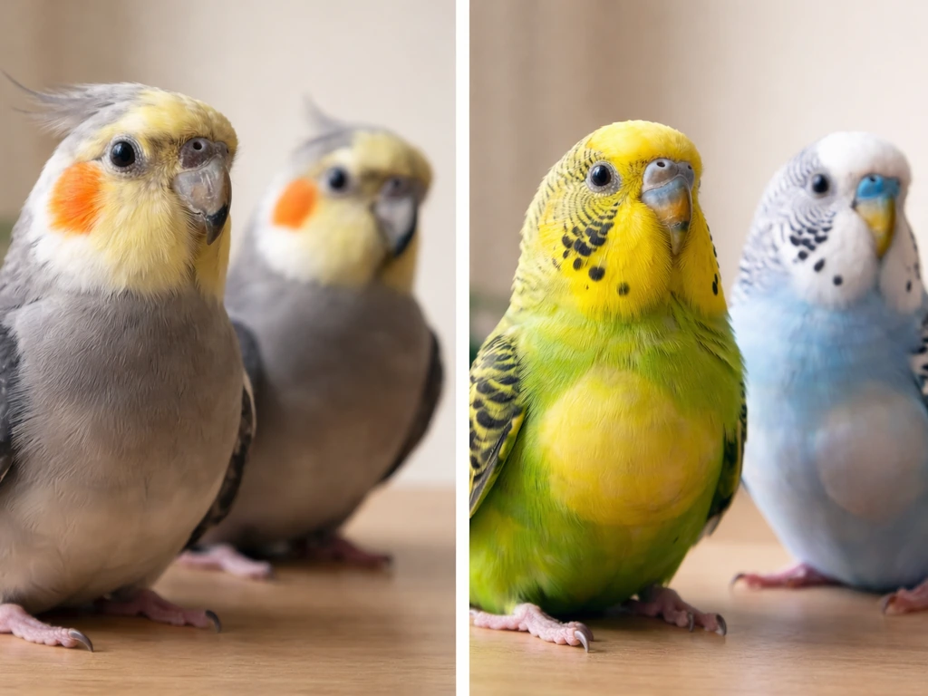 Two birds side-by-side showing normal soft crop fullness versus abnormal firm persistent swelling