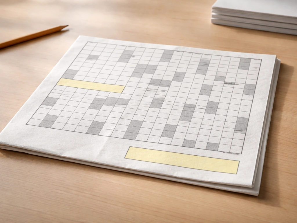 Minimal crossword grid with a highlighted clue slot and an empty answer box in focus.