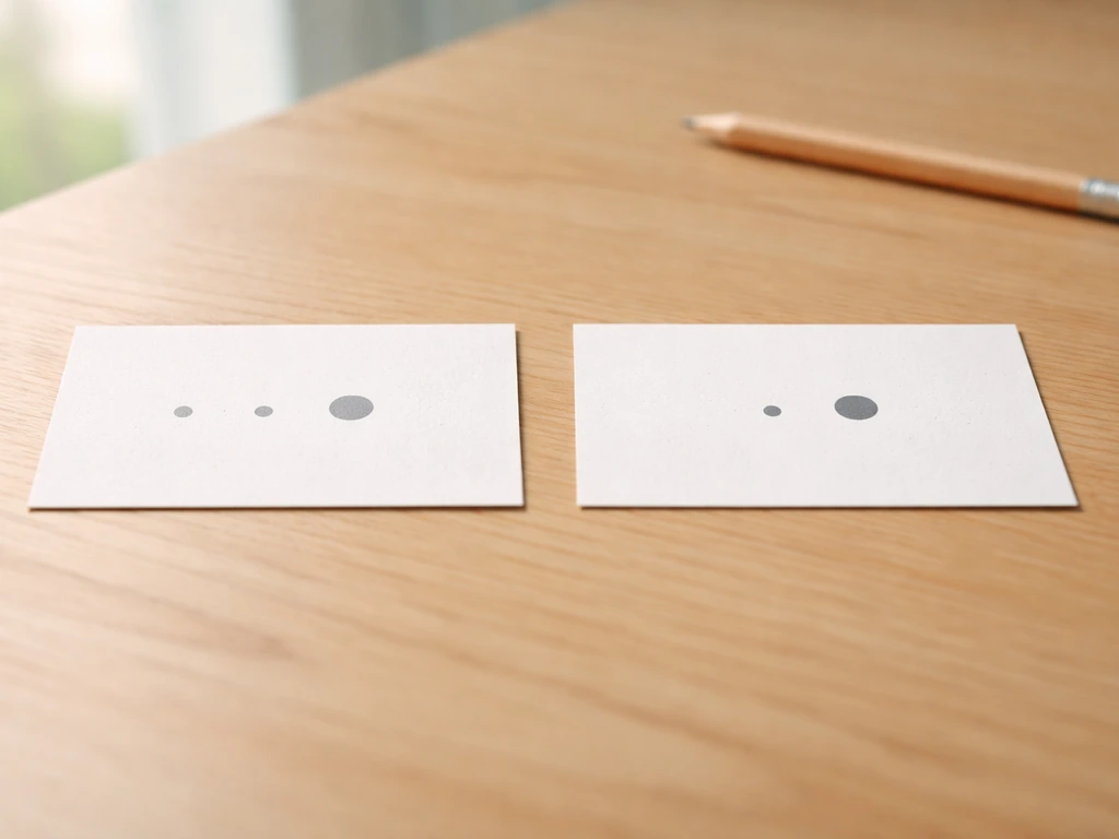 Minimal desk setup with two blank card steps showing “swallow” then “bird” pronunciation stress placement (no text).
