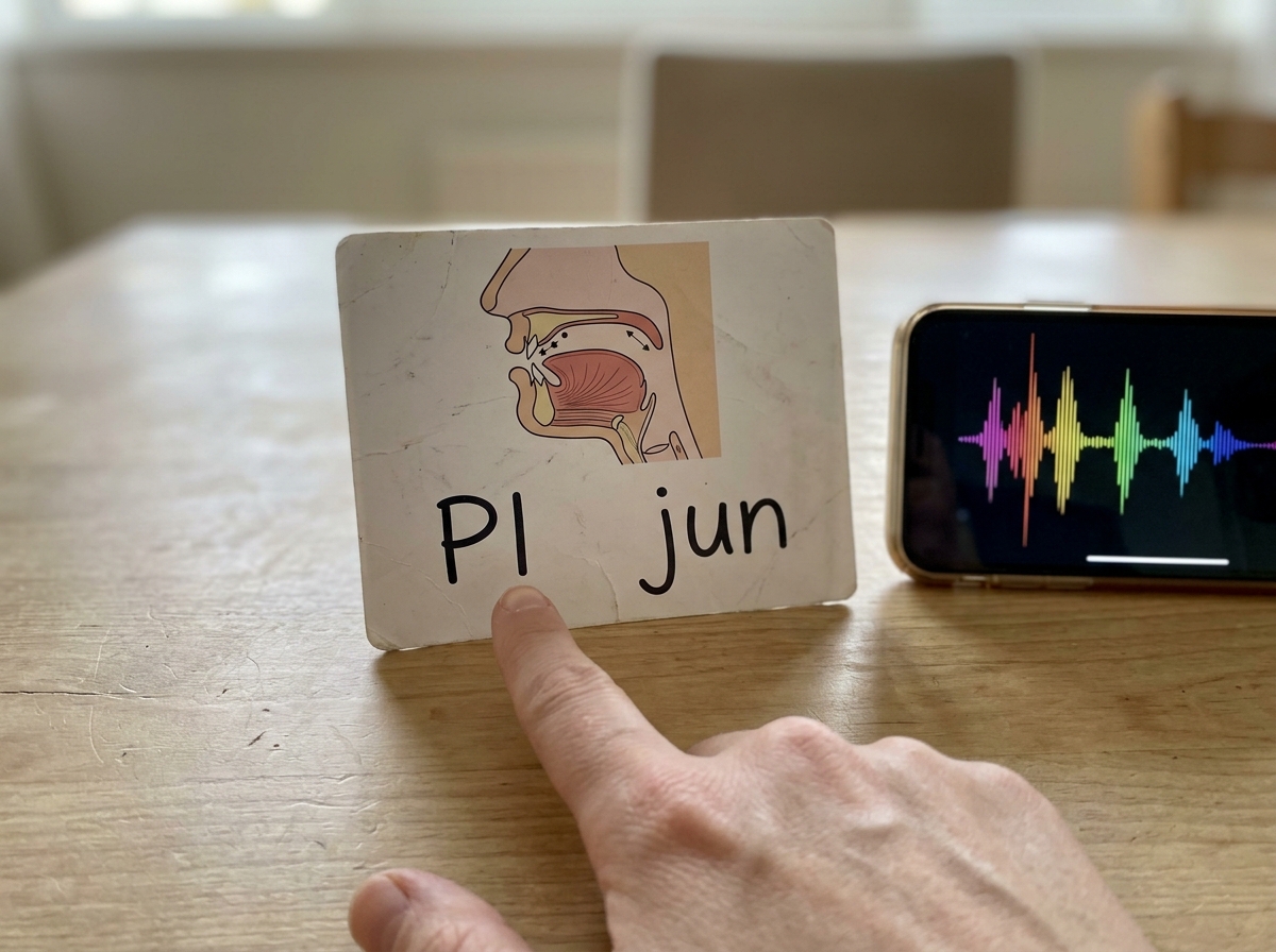 Illustration of pronouncing pigeon with stress on the first syllable