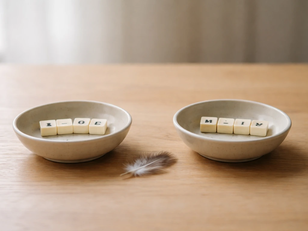 Two simple bird-related words shown side by side to illustrate homophones in a word puzzle.